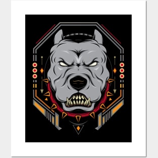 Pitbull mascot emblem Posters and Art